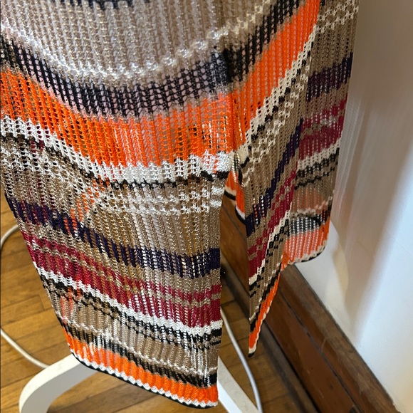 Ruby Rd Striped Multicolor Open-Front Cover up Size M EUC - Picture 3 of 5